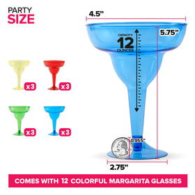 Stock Your Home red margarita glass, perfect for frozen cocktails at outdoor parties