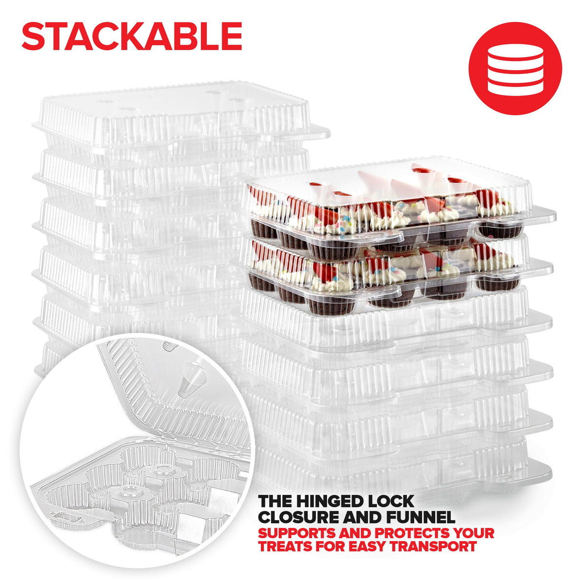 Stock Your Home stackable design saves space in storage and prep areas.