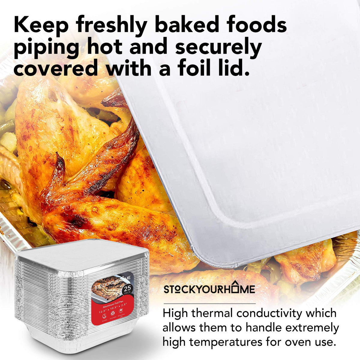 Stock Your Home recyclable aluminum bakeware supports eco-friendly cleanup.