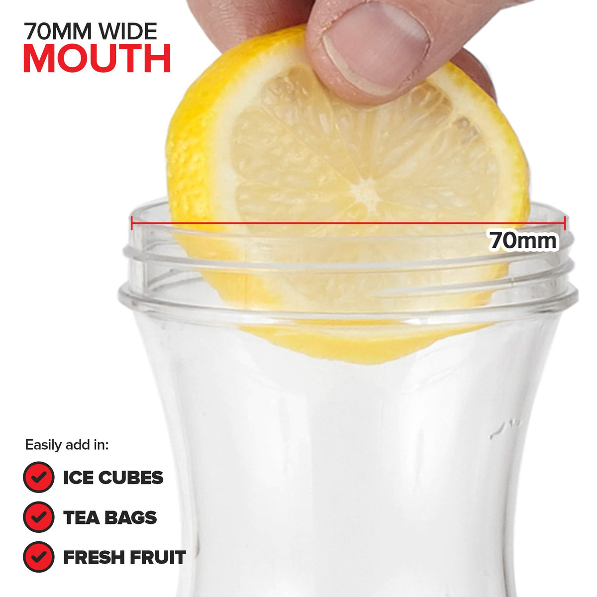 Stock Your Home water and milk carafe with airtight seal to prevent leaks.