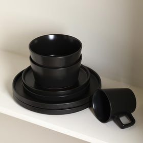Celina stackable dishes save cabinet space and simplify storage.