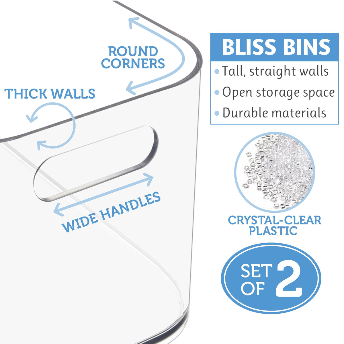 STORi Bliss BPA-free plastic design offers durable, transparent storage