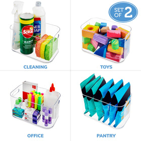 STORi Bliss fridge organizer bin helps tidy shelves and find items quickly