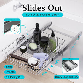 STORKING chrome-plated cabinet shelf resists wear and cleans easily