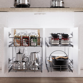 STORKING durable wire-mesh construction supports sturdy storage without sagging.