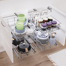 STORKING easy-install cabinet organizer fits most styles