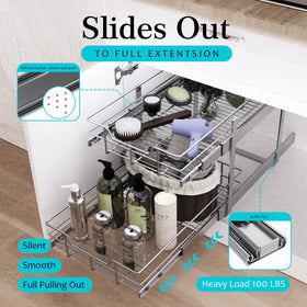 STORKING heavy-duty cabinet shelves supporting up to 100 lbs per unit.