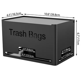 STWWO trash bag dispenser lid open for easy bag access
