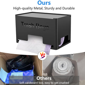 STWWO trash bag holder wall-mounted option enables above-can access.