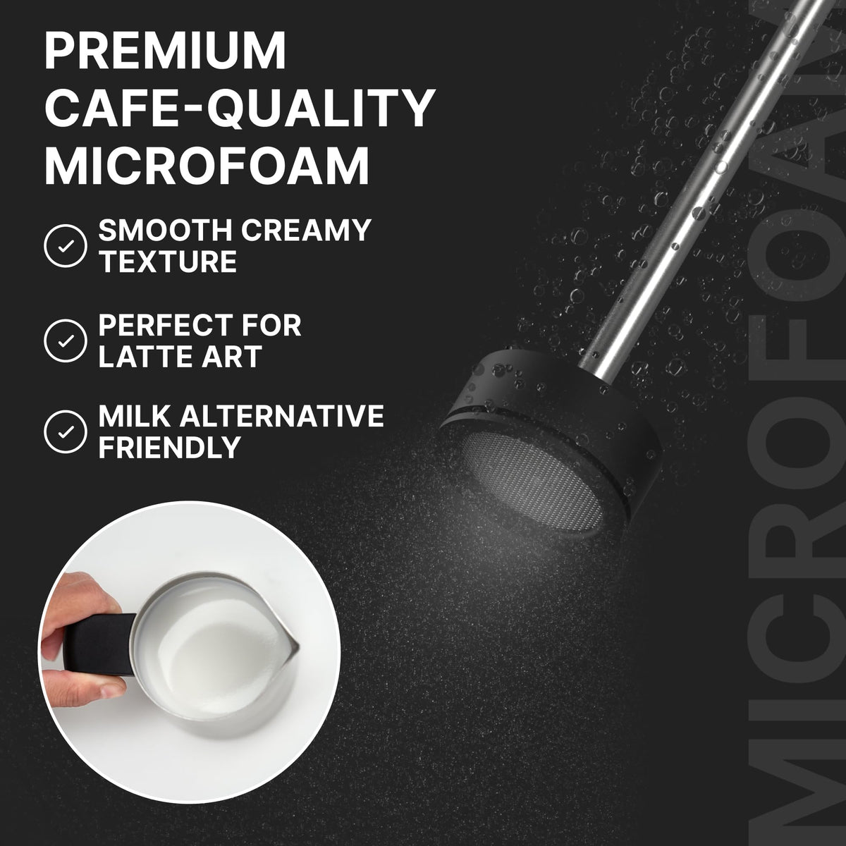 Subminimal NanoFoamer V2 in use delivering silky microfoam.