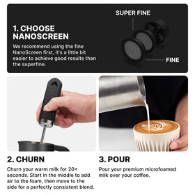 Subminimal NanoFoamer V2 IP4 waterproof for safe rinsing after use.