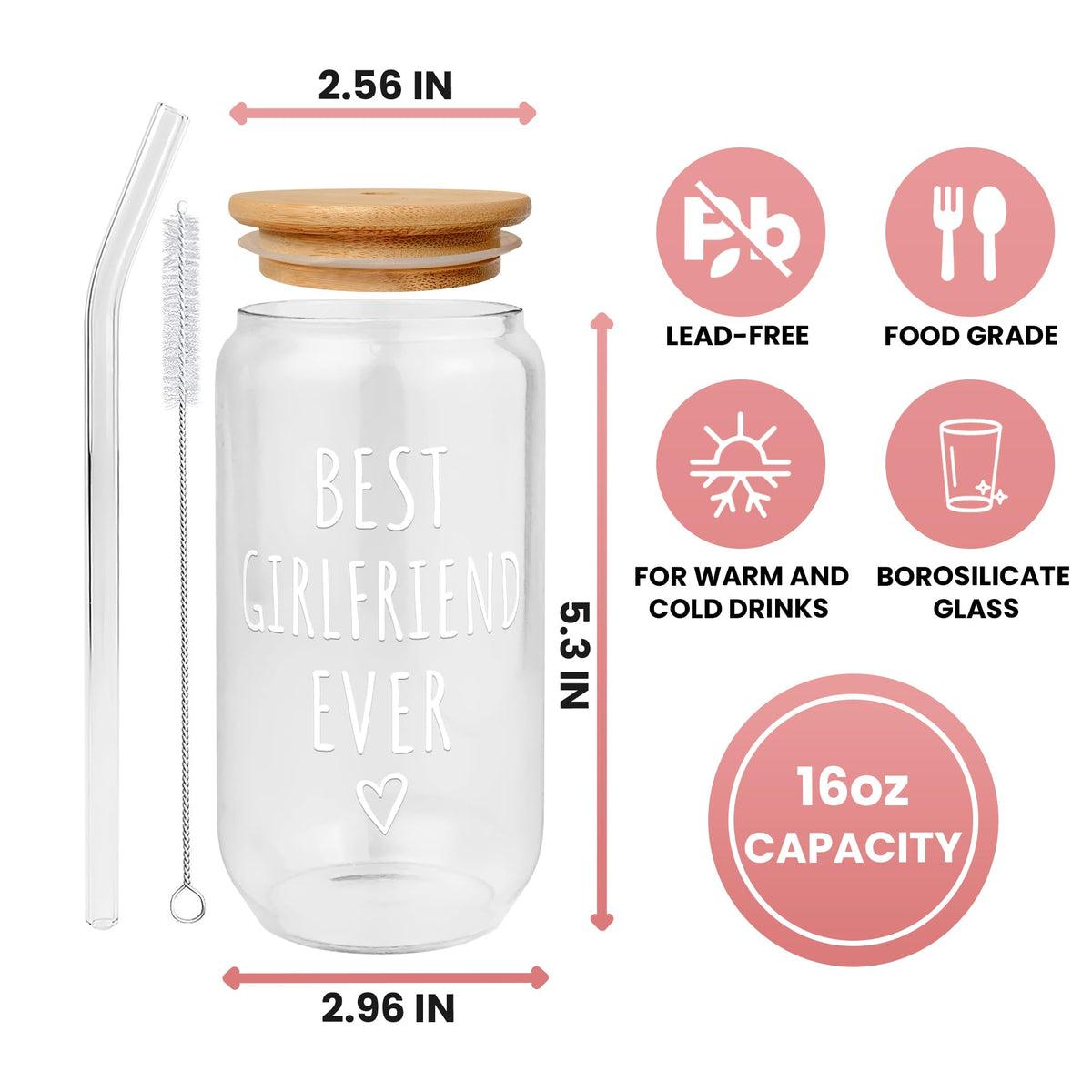 Suchagift reusable glass straws provide eco-friendly sipping with style.