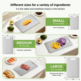 Sufkodu titanium cutting board durable surface resilient to knife scratches