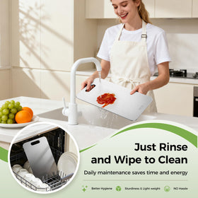 Sufkodu titanium cutting board easy to rinse and maintain