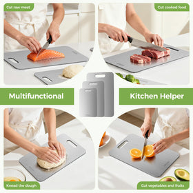 Sufkodu titanium cutting board non-porous surface resists stains and odors