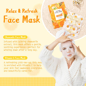 Suhctuptx Chamomile Face Mask offers a gentle self-care moment