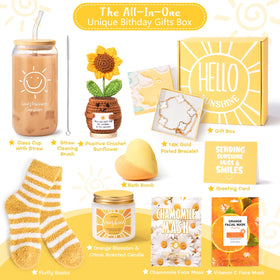 Suhctuptx Crochet Sunflower adds sunny charm to the gift box
