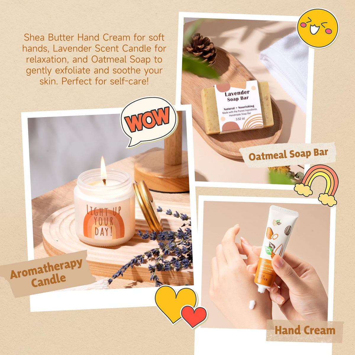 Suhctuptx gift basket hand cream: silky hand cream for daily moisturization.
