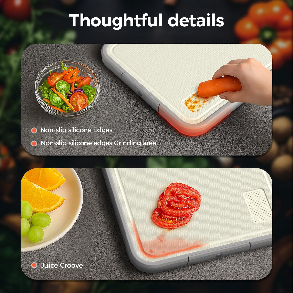 Sumzzz 16x11 inch board offers ample prep space