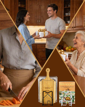 SUNFICON cutting board rack highlights durable flat steel construction for daily kitchen use.
