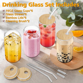 Sungwoo 16oz clear glass cup shows crystal clarity for beer, tea or latte