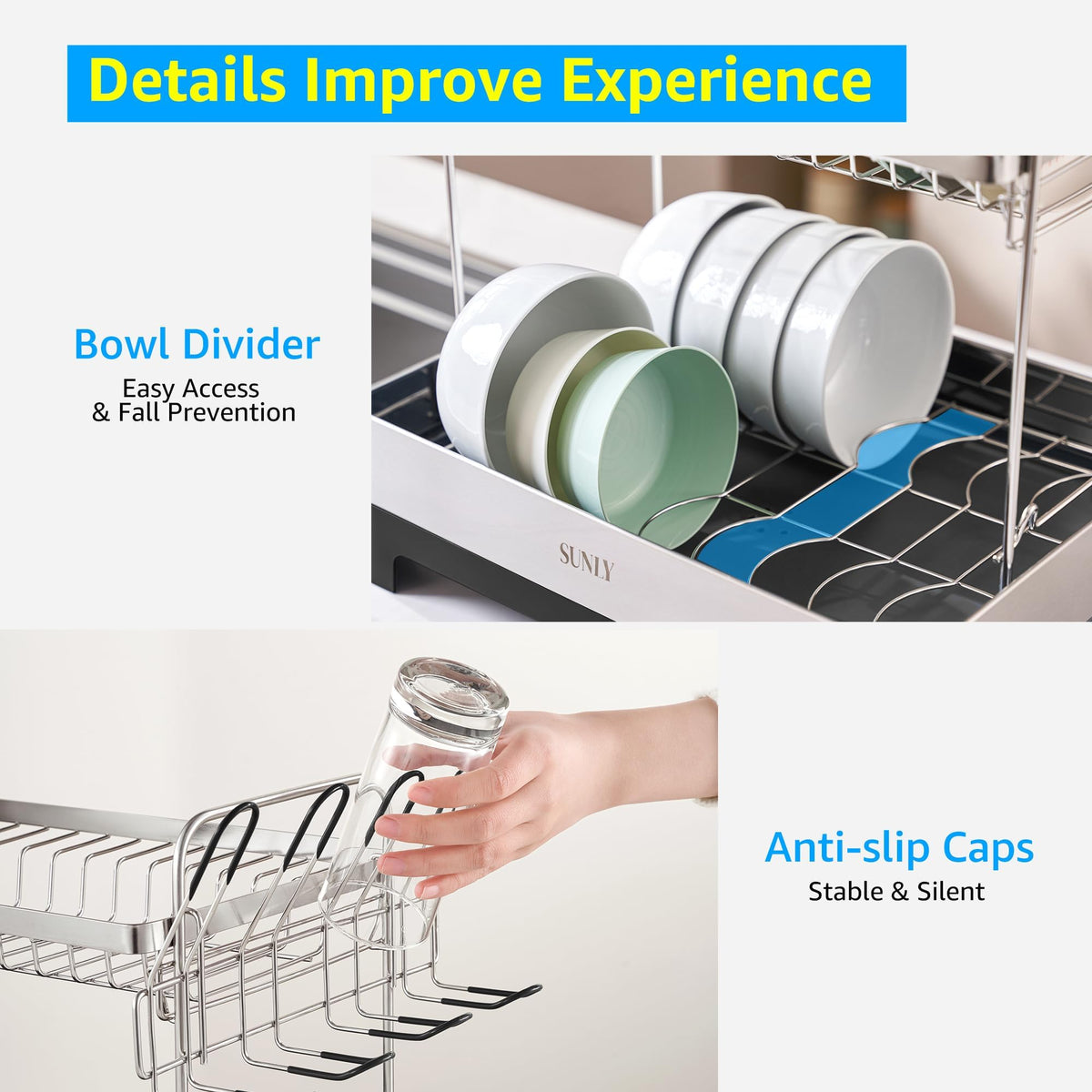 Sturdy 50 lb capacity suits heavy pans and multiple dishes.