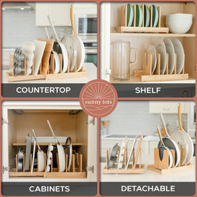 Sunny Tots non-slip base stabilizes in cabinets and drawers.