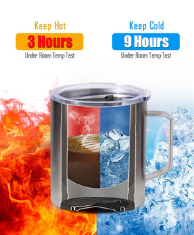 SUNWILL travel mug’s pearlized finish adds style while staying sweat-free during use.