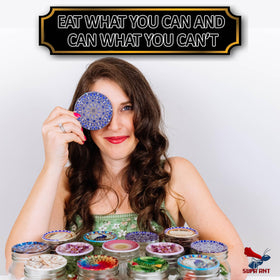 Supa Ant decorative lids elevate pantry presentation and gift jars.