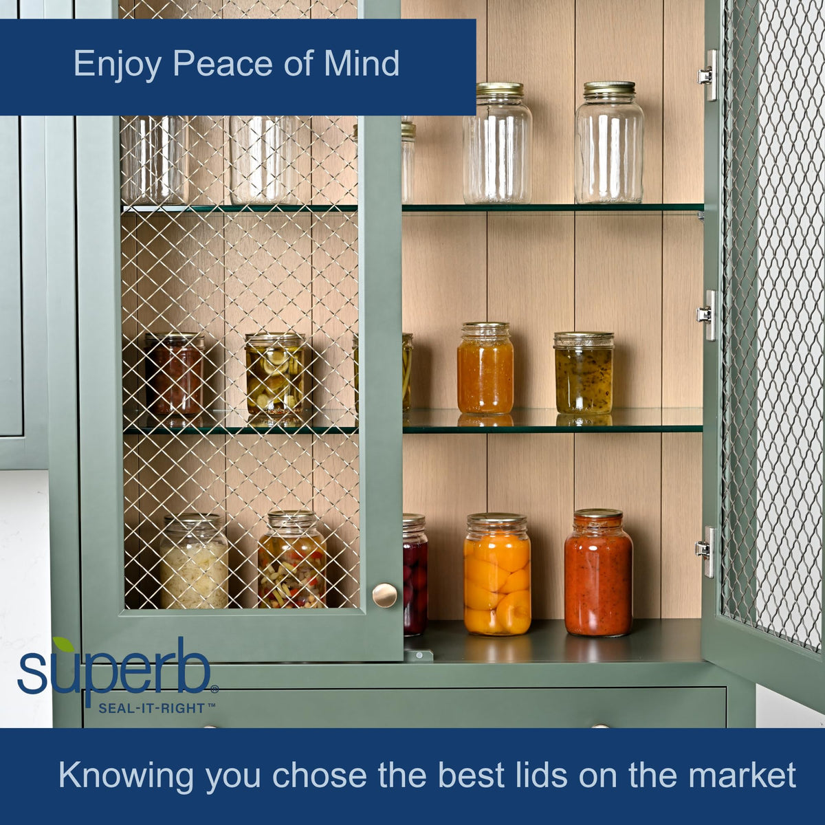 Superb Sealing Solutions lids on jars ready for sealing process