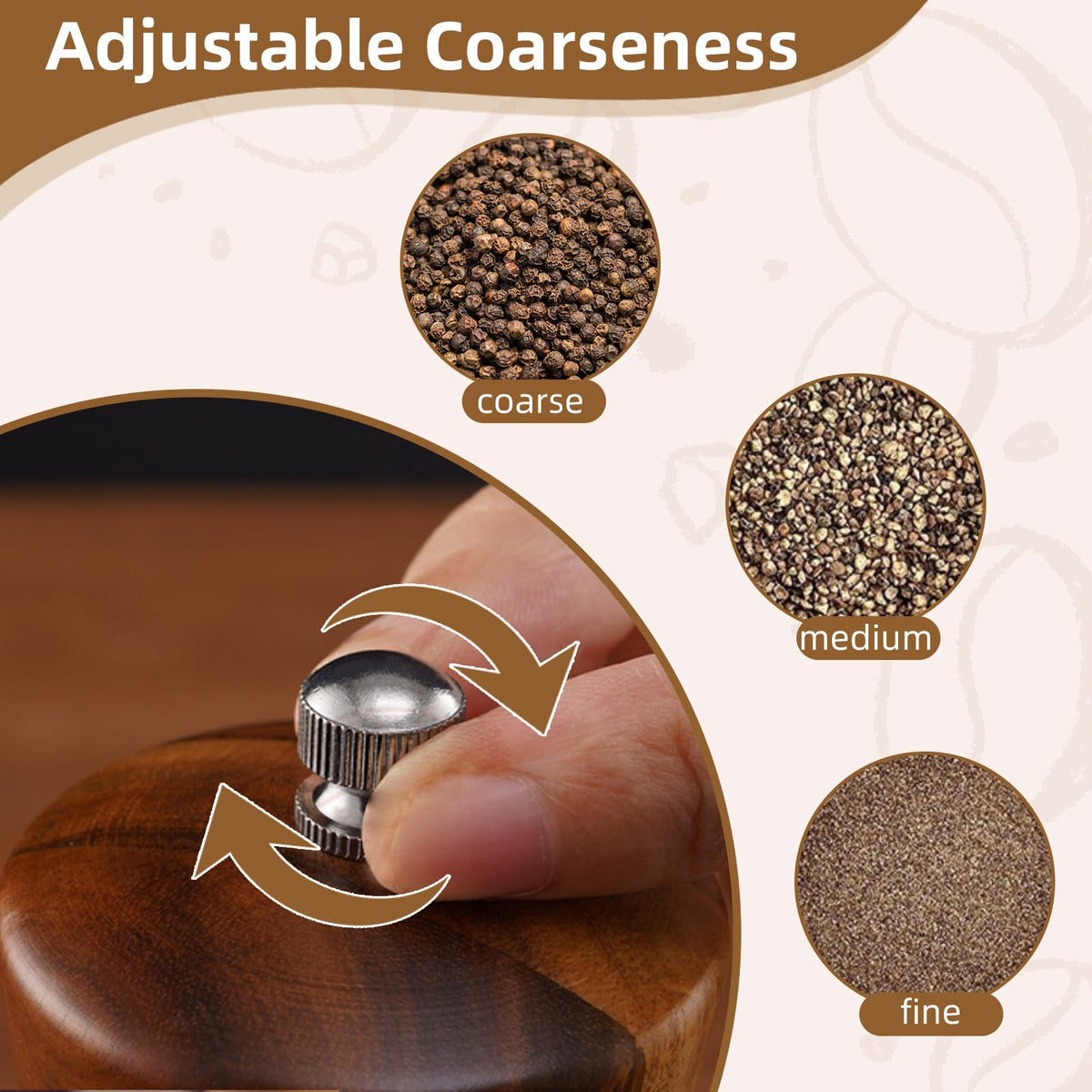 SUPRNN salt and pepper grinders set ideal for kitchen and dining