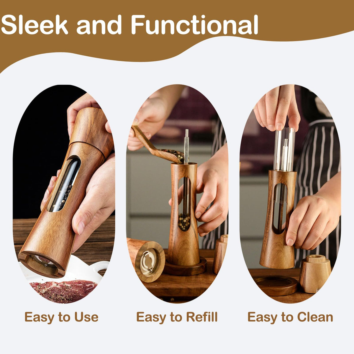 SUPRNN solid acacia wood design adds rustic charm to table settings