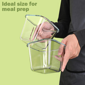 Susukkie borosilicate glass 4-cup storage demonstrates clear visibility