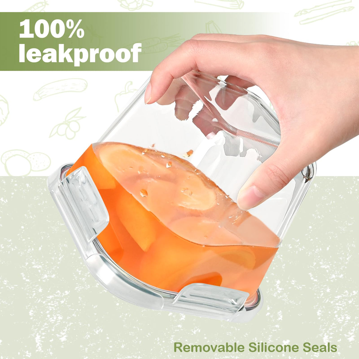 Susukkie stackable glass containers save space in fridge