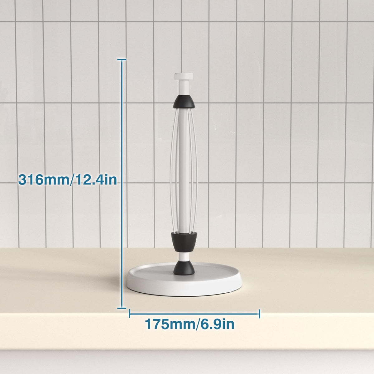 Swaitee towel stand fits various paper roll sizes for versatility