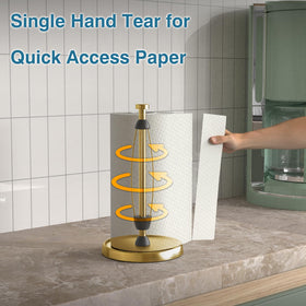 Swaitee weighted base with non-slip pad keeps towels steady.