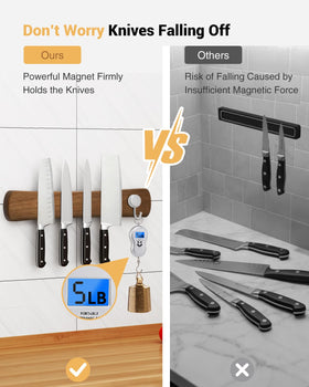 Swaitee acacia wood surface adds a smooth, easy-clean kitchen organization