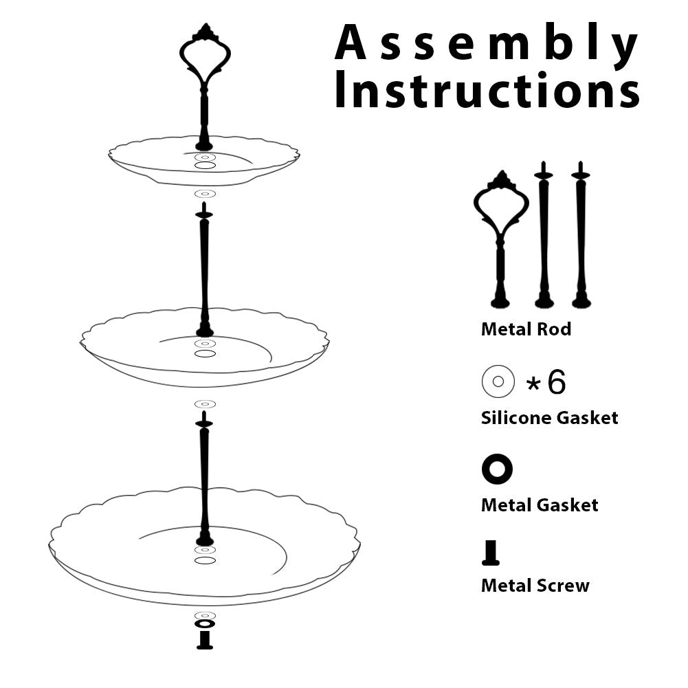Sweejar easy-clean stackable cake stand saves cabinet space