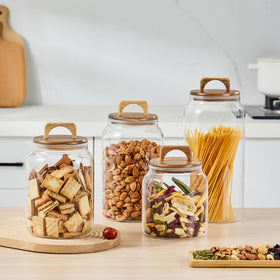 Sweejar hand lid glass jar with smooth lid for easy cleaning