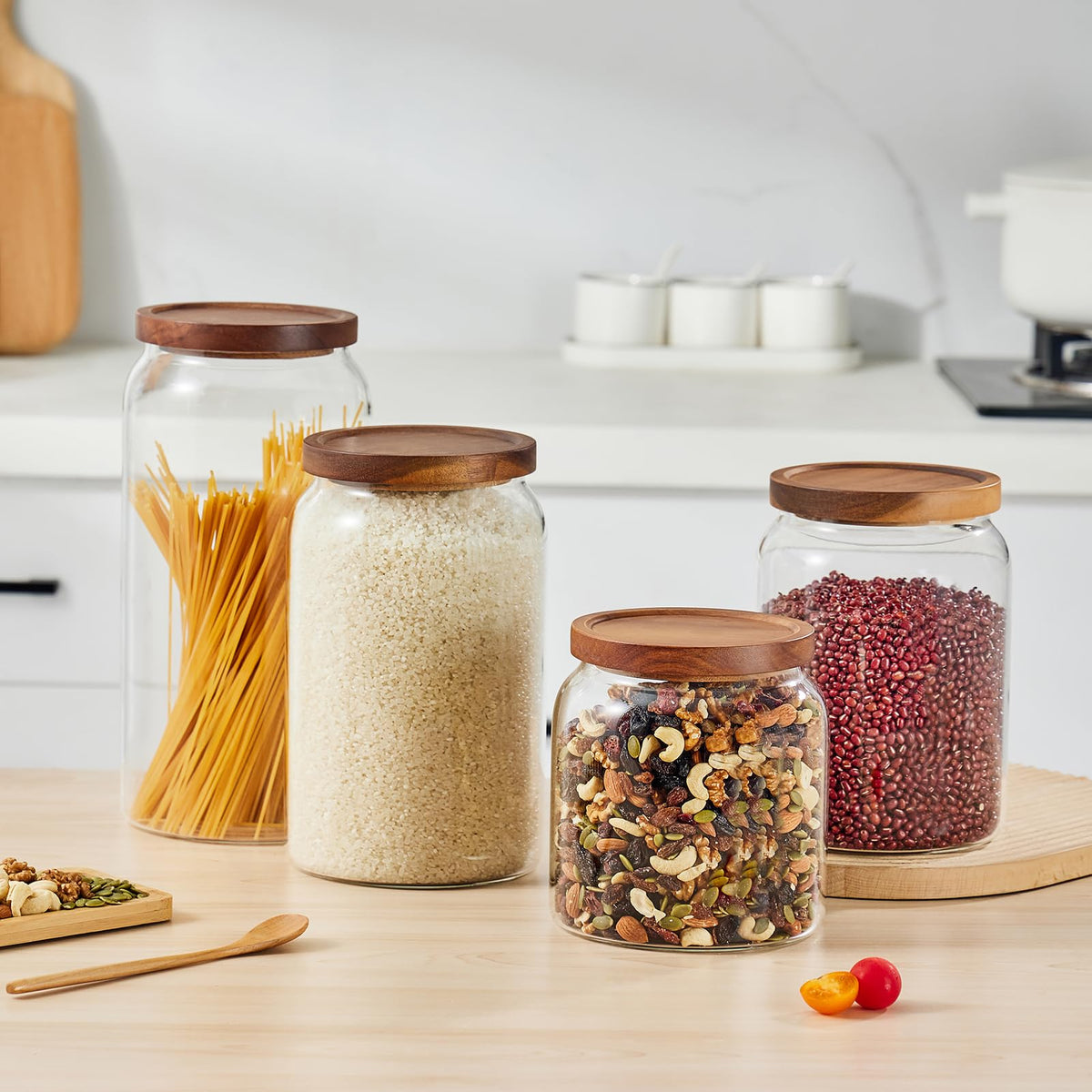Sweejar clear canister layout highlights visibility for quick item identification