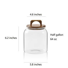 Sweejar transparent glass storage jar with airtight lid keeps pantry items fresh