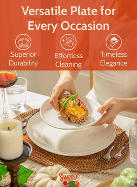 Sweese plates dishwasher safe, simplifying cleanup after family meals.