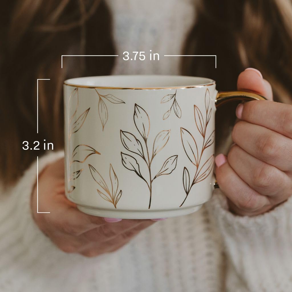 Sweet Water Decor 14oz bone china mug is light yet durable