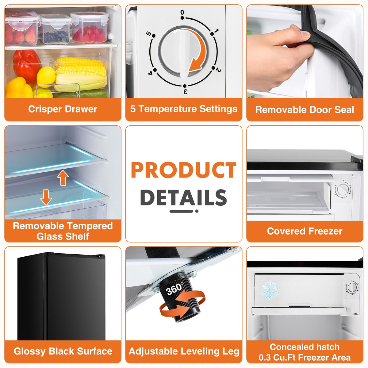 Sweetcrispy mini fridge freezer compartment for small frozen items