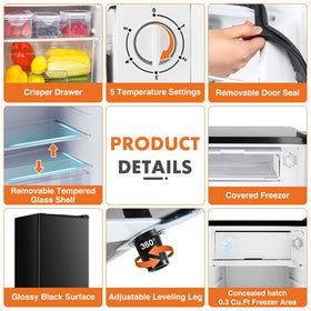 Sweetcrispy mini fridge freezer compartment for small frozen items