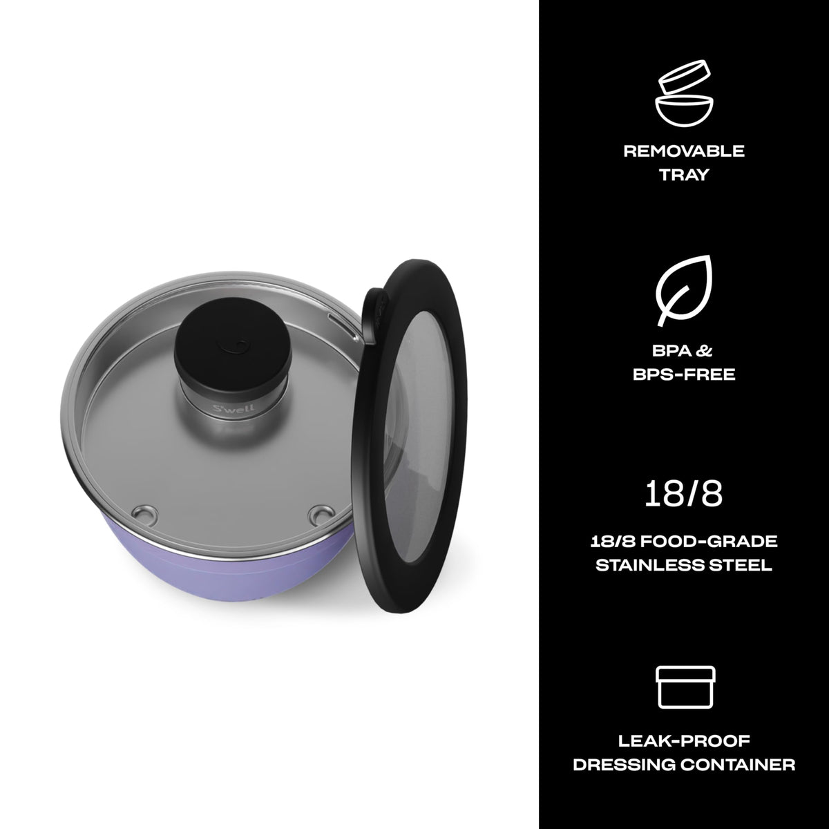 S'well 2oz mini canister with silicone lid for dressings on the go.