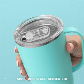 Stainless steel insulated finish helps keep drinks at temperature.