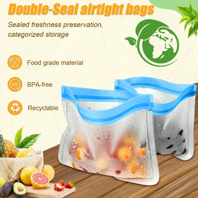 Swihorab silicone bags freezer friendly ideal for meal prep and freezing