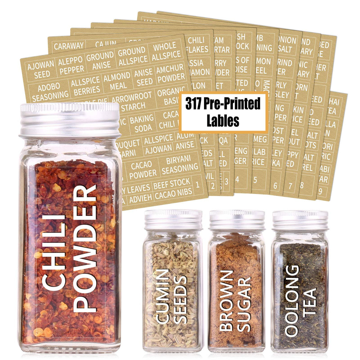 SWOMMOLY airtight lids keep spices fresh and flavorful