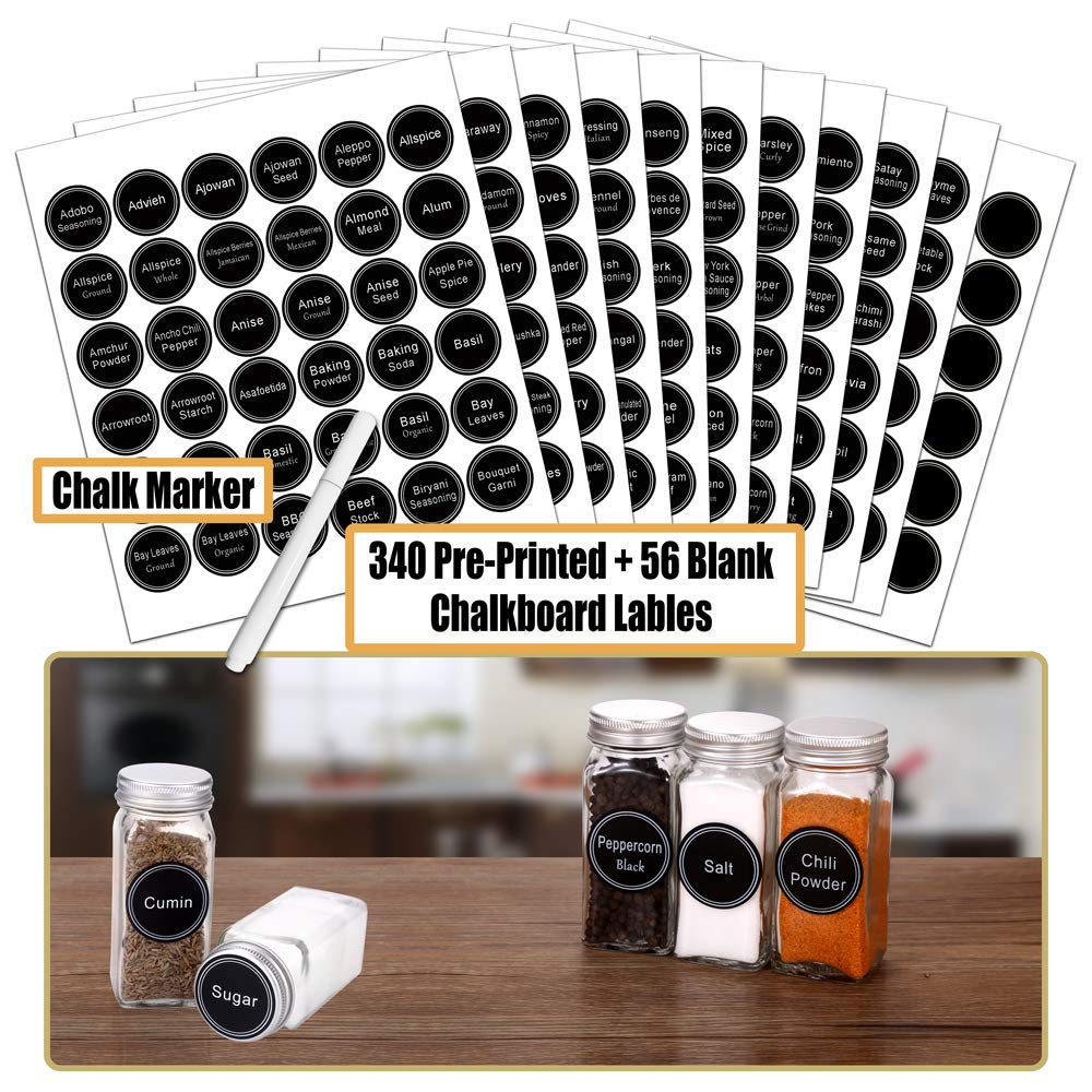 SWOMMOLY jar body with transparent labels for easy spice IDs.